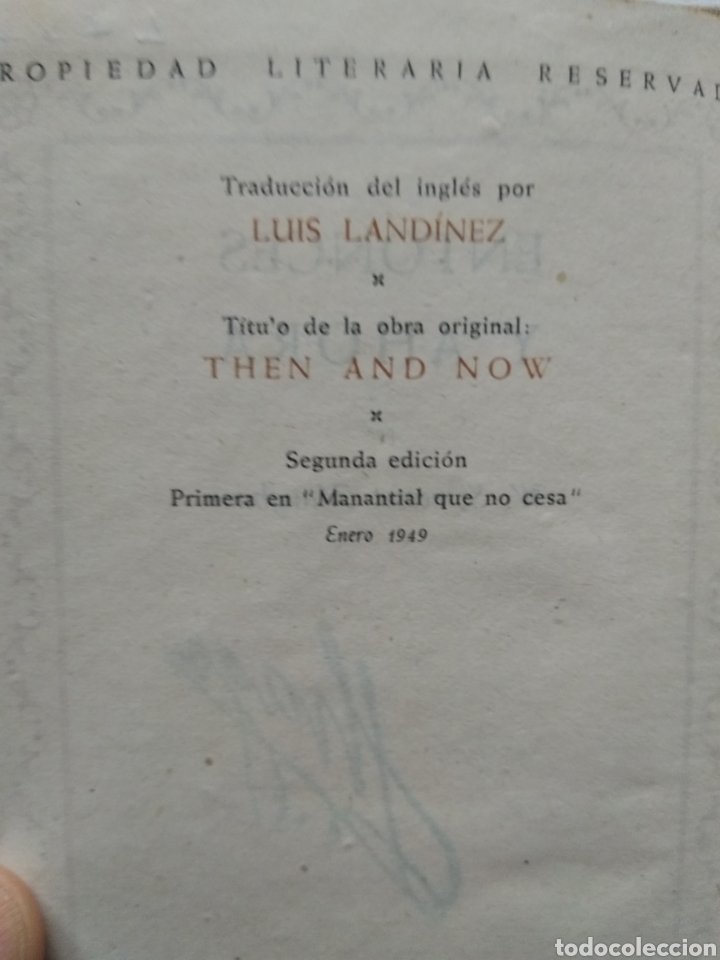 Libros de segunda mano: ENTONCES Y AHORA/SOMERSET MAUGHAM - Foto 4