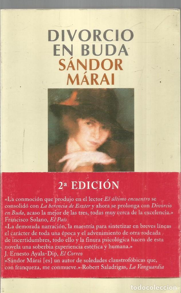 Libros de segunda mano: SANDOR MARAI. DIVORCIO EN BUDA. SALAMANDRA - Foto 1