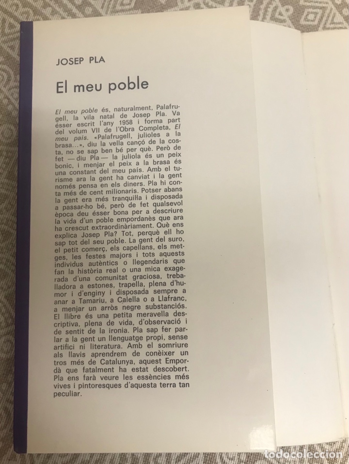 Libros de segunda mano: LIBRO EL MEU POBLE JOSEP PLA - Foto 2