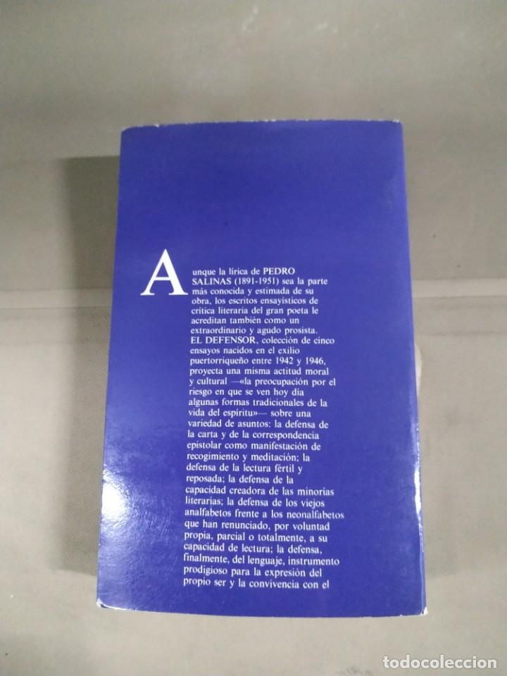 Libros de segunda mano: El Defensor - Pedro Salinas. Alianza - Foto 2