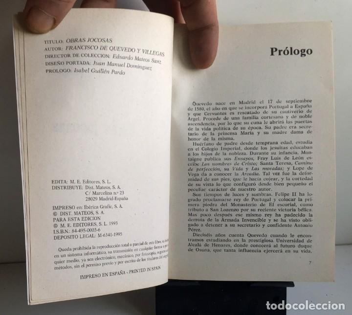 Libros de segunda mano: OBRAS JOCOSAS. Francisco De Quevedo - Foto 4