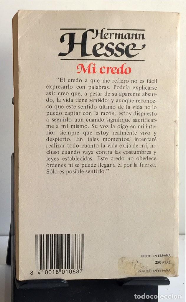 Libros de segunda mano: MI CREDO. Hermann Hesse - Foto 2