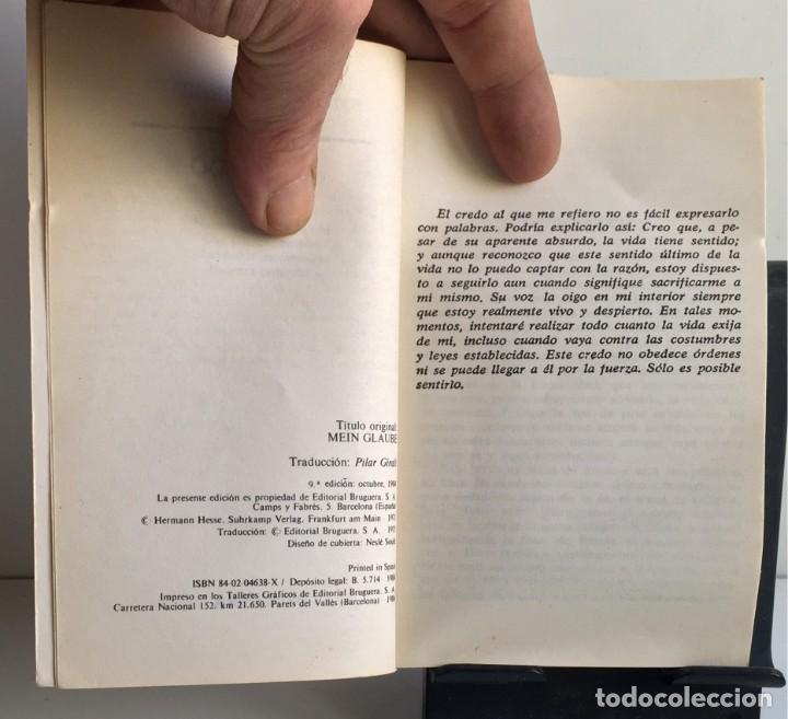 Libros de segunda mano: MI CREDO. Hermann Hesse - Foto 4