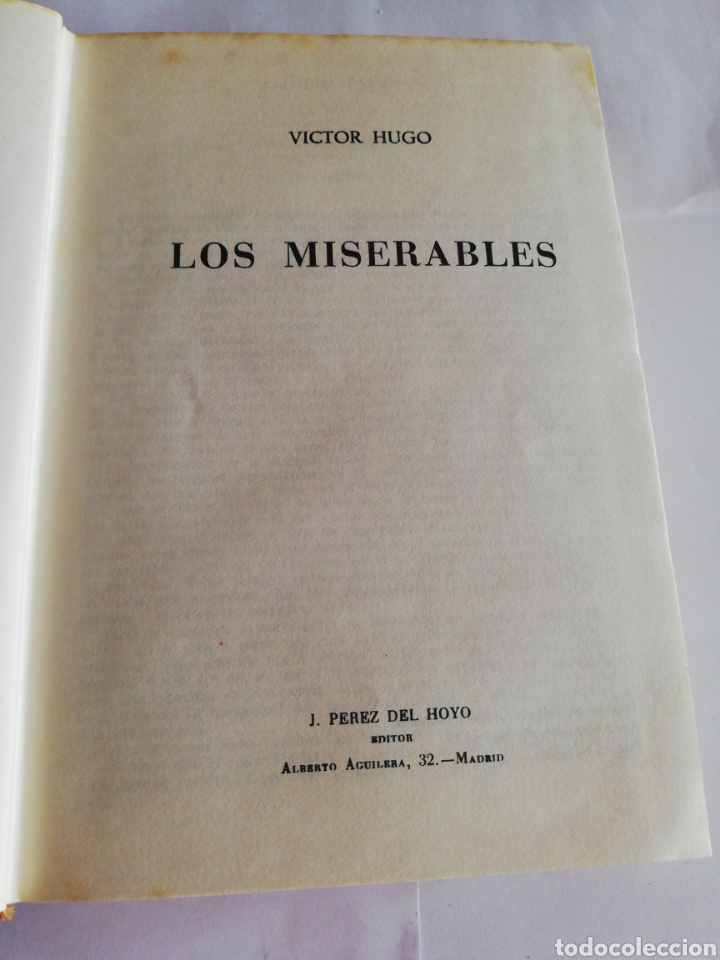 Libros de segunda mano: Libro Los miserables. Victor Hugo 1970 - Foto 3
