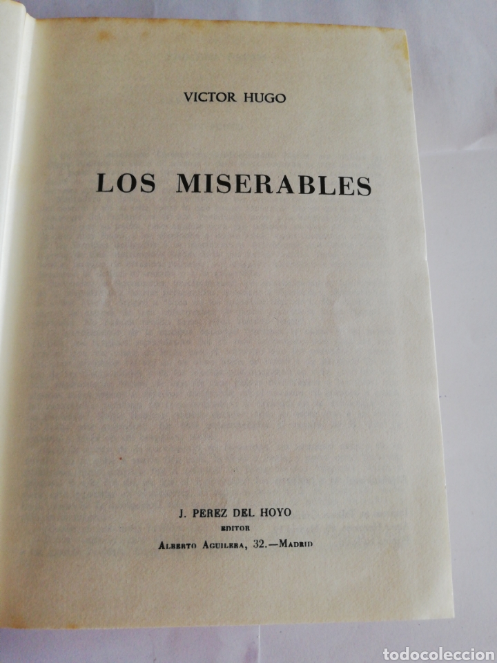 Libros de segunda mano: Libro Los miserables. Victor Hugo 1970 - Foto 4