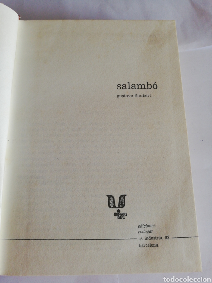 Libros de segunda mano: Libro Salambo. Gustave Flaubert. - Foto 3