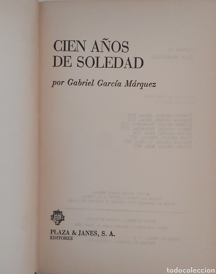 Libros de segunda mano: CIEN A&Ntilde;OS DE SOLEDAD. - Foto 2