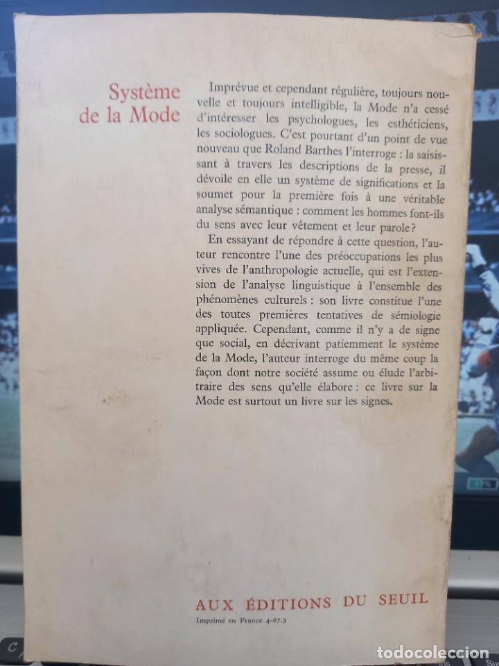 Libros de segunda mano: Roland Barthes - Systeme Seuil, Par&iacute;s 1967 - Foto 3