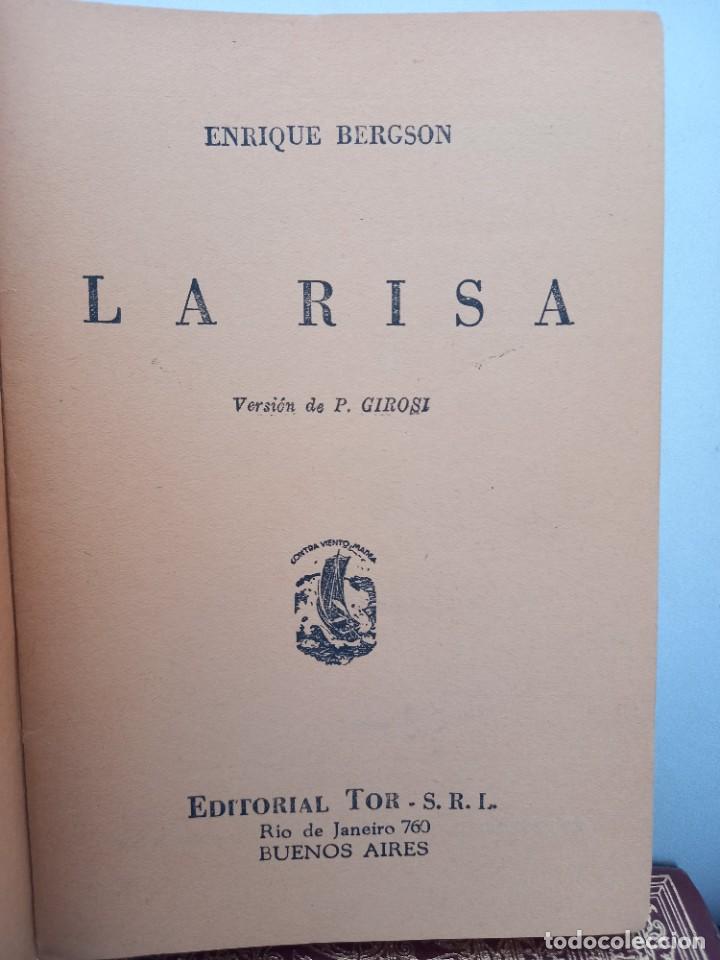 Libros de segunda mano: Bergson - La risa / Editorial Tor, Buenos Aires 1942 - Foto 3