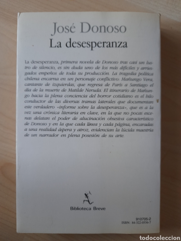 Libros de segunda mano: La desesperanza. Jos&eacute; Donosoro - Foto 2