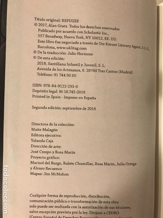 Libros de segunda mano: Refugiado. Alan Gratz. - Foto 3