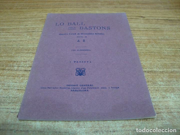 Libros de segunda mano: LIBRO LO BALL DELS BASTONS 1908 - Foto 1