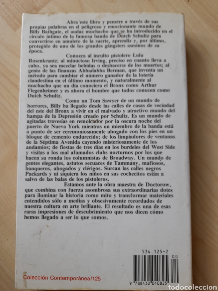 Libros de segunda mano: Billy Bathgate. E.L. Doctorow - Foto 2