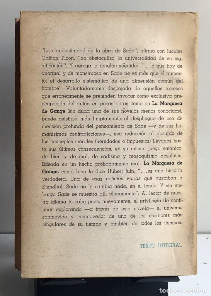 Libros de segunda mano: LA MARQUESA DE GANGE. Sade - Foto 2