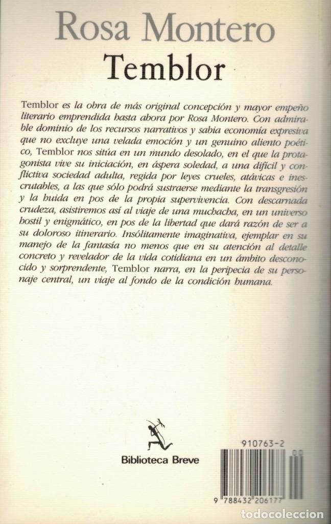 Libros de segunda mano: Rosa Montero, Temblor - Foto 2