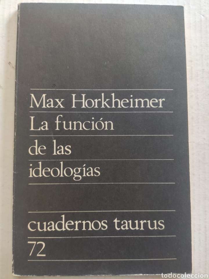 Libros de segunda mano: LA FUNCION DE LAS IDEOLOGIAS. MAX HORKHEIMER - Foto 1