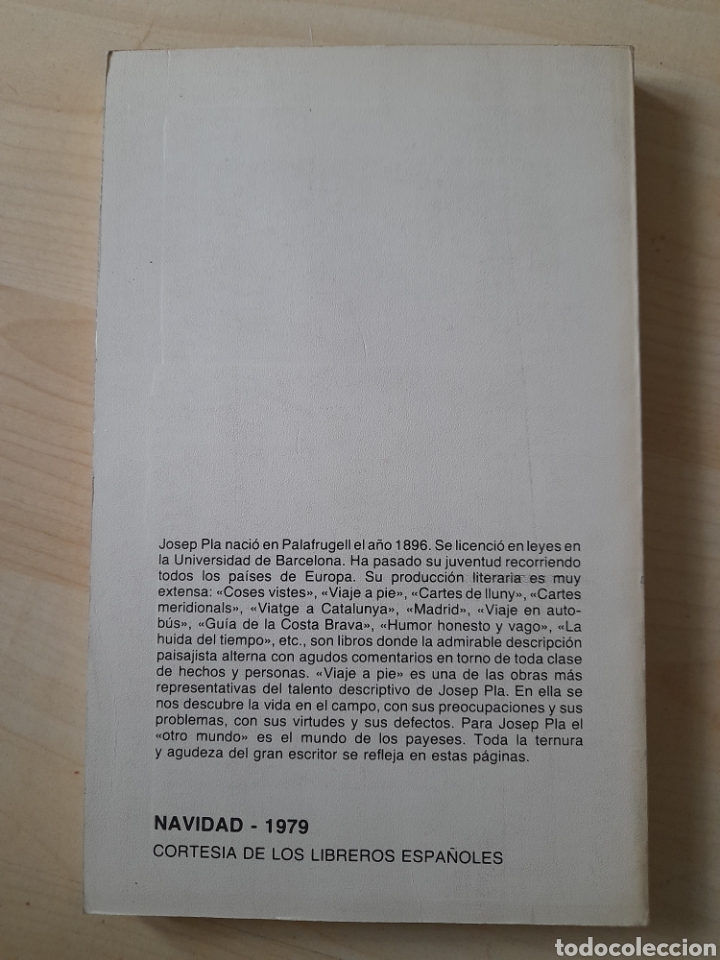 Libros de segunda mano: Viaje a pi&eacute;. Josep Pla - Foto 2