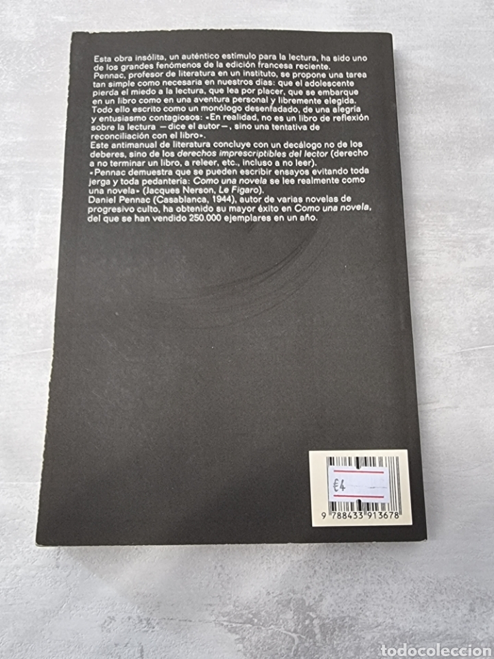 Libros de segunda mano: COMO UNA NOVELA DANIEL PENNAC ANAGRAMA - Foto 2
