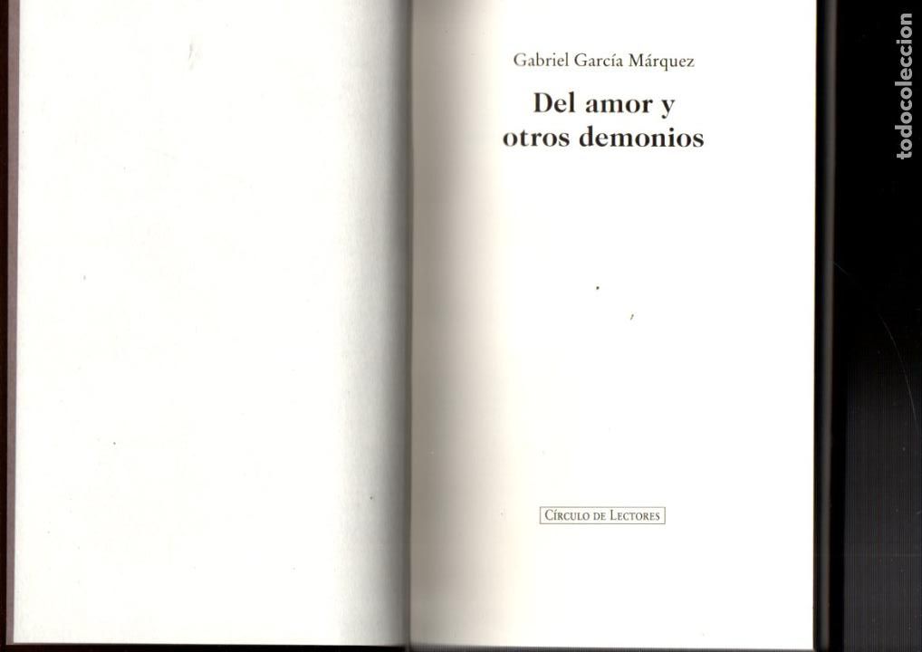 Gebrauchte B&uuml;cher: DEL AMOR Y OTROS DEMONIOS. GABRIEL GARCIA MARQUEZ. CIRCULO DE LECTORES, 1995