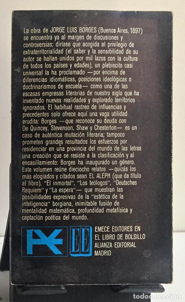 Libros de segunda mano: EL ALEPH. Jorge Luis Borges - Foto 2