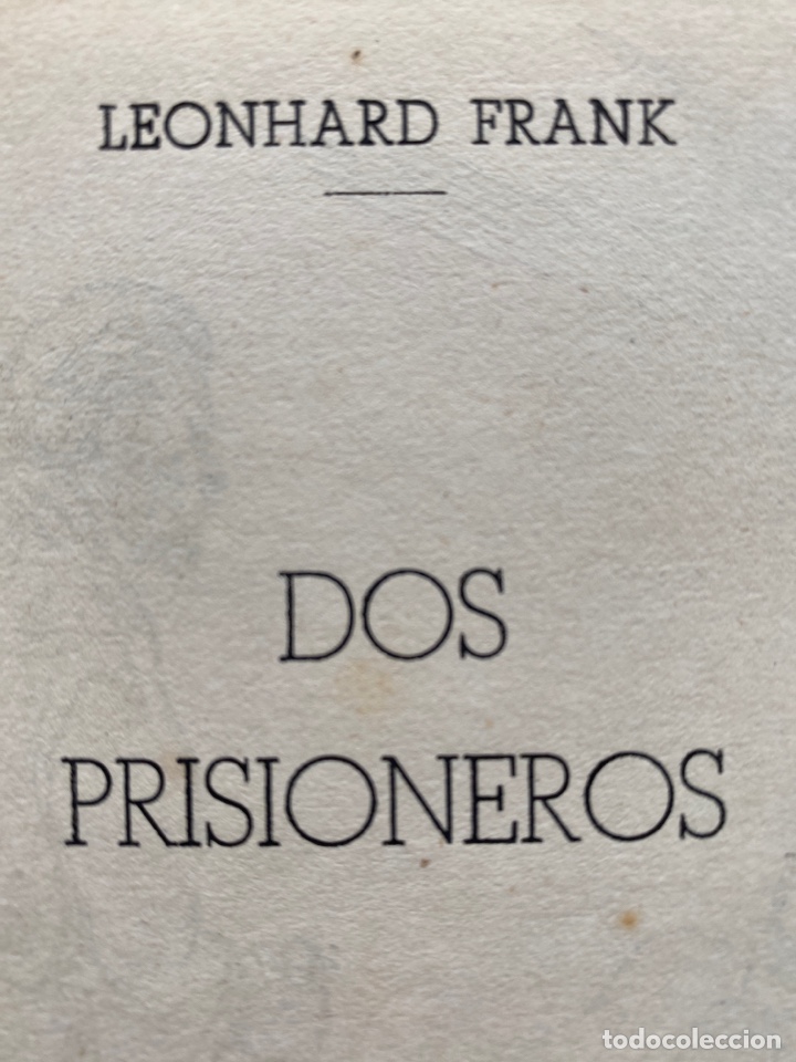 Libros de segunda mano: DOS PRISIONEROS / Frank - Foto 1