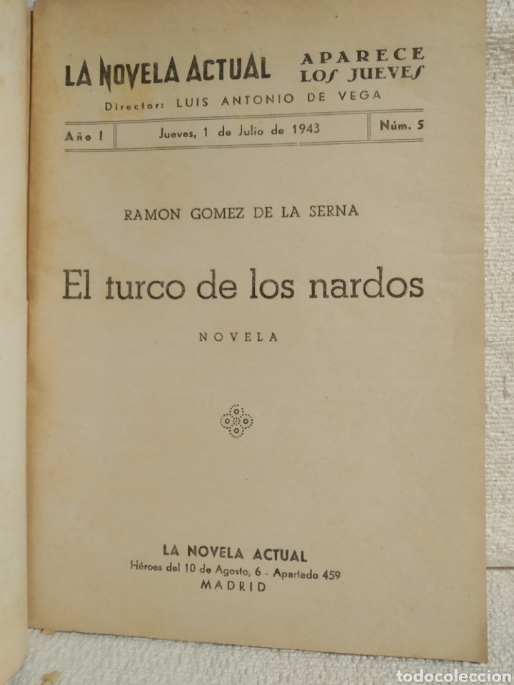 Libros de segunda mano: EL TURCO DE LOS NARDOS - GOMEZ DE LA SERNA - Foto 3