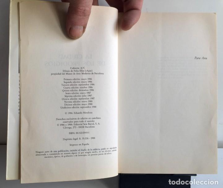 Libros de segunda mano: LA CIUDAD DE LOS PRODIGIOS. Eduardo Mendoza - Foto 4