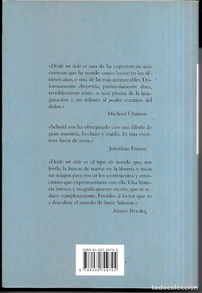 Libros de segunda mano: Alice Sebold . Desde mi cielo - Foto 2