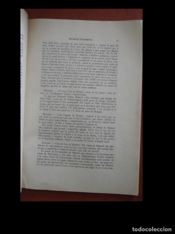 Libros de segunda mano: Refranys geogr&agrave;fics. Joan Amades - Foto 3