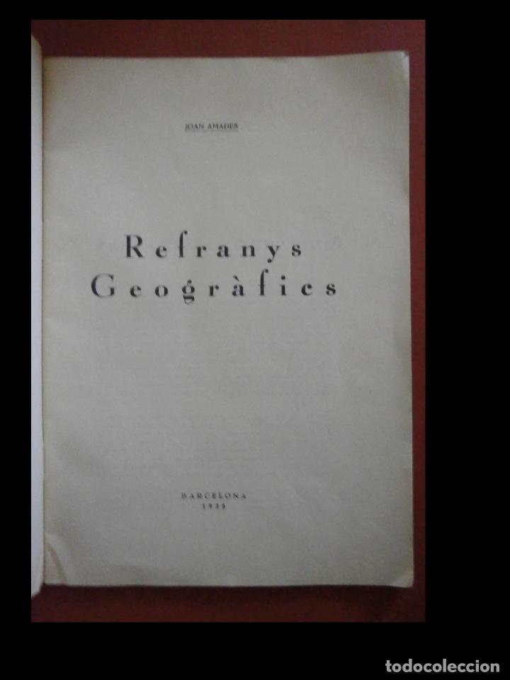 Libros de segunda mano: Refranys geogr&agrave;fics. Joan Amades - Foto 1
