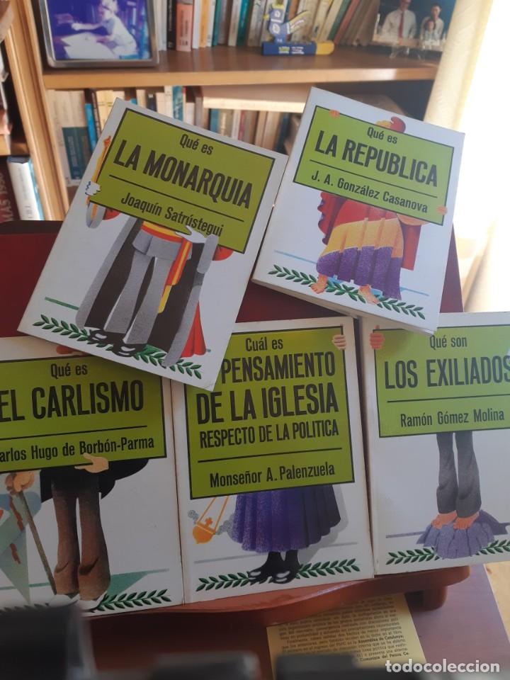 Libros de segunda mano: libro Que es El carlismo ,el pensamiento de la iglesia la monarqu&iacute;a,la republica Los exiiliados