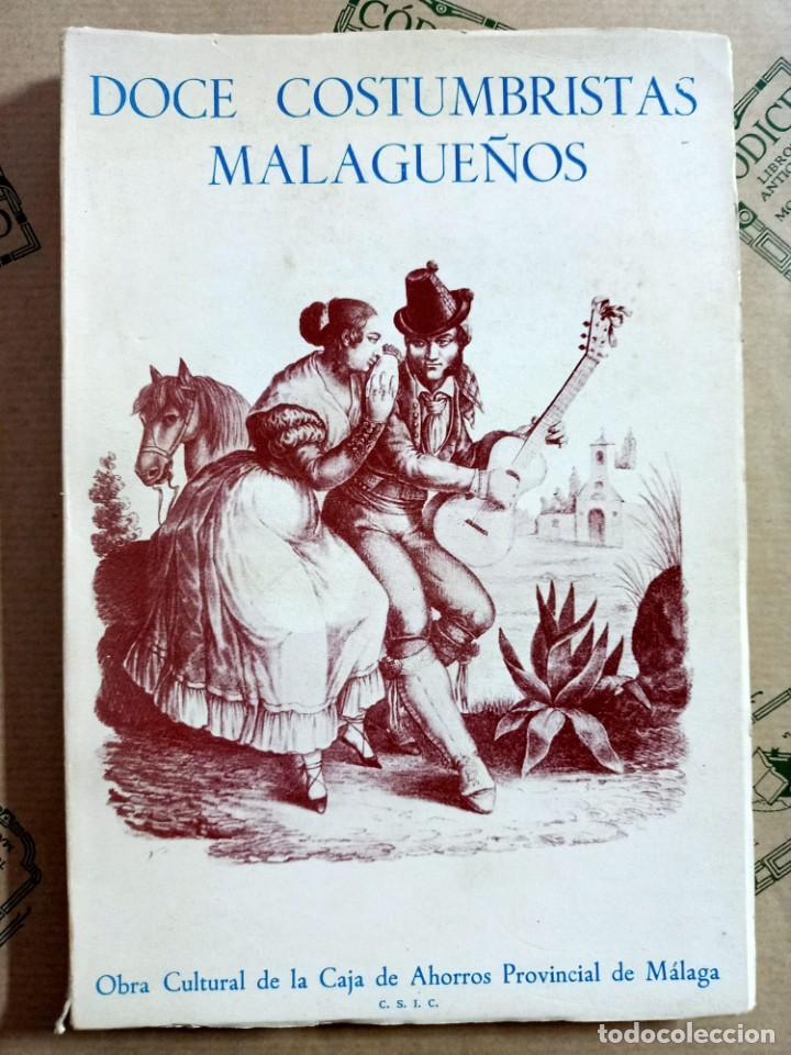 Libros de segunda mano: DOCE COSTUMBRISTAS MALAGUE&Ntilde;OS - Foto 1