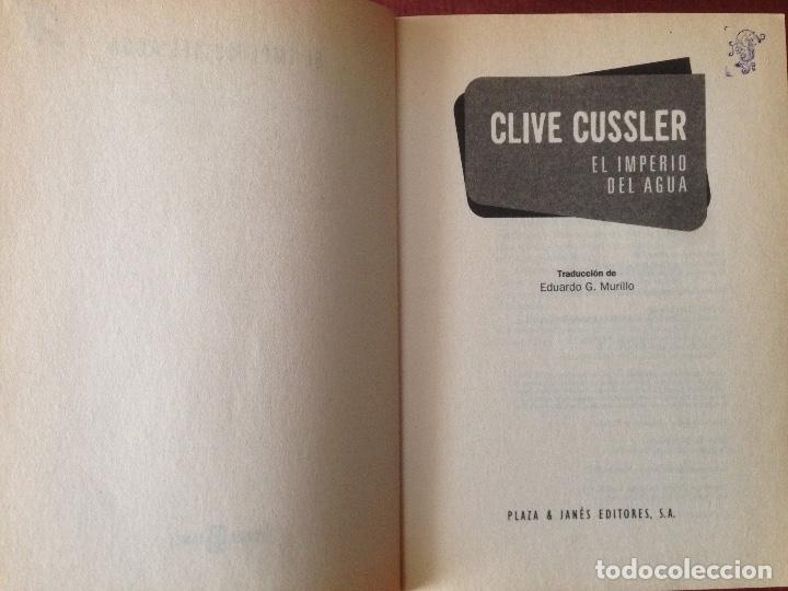 Libros de segunda mano: El Imperio del Agua - Clive Cussler - Foto 3