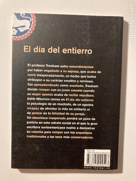 Libros de segunda mano: El d&iacute;a del entierro &ndash; Edith Wharton - Foto 2