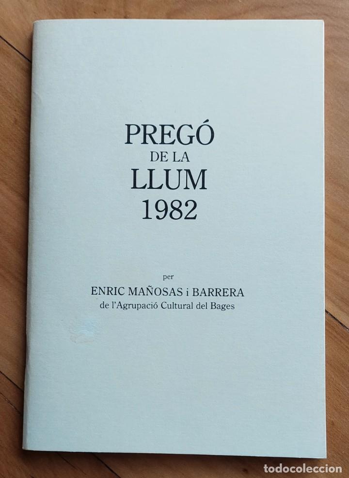 Libros de segunda mano: MANRESA PREGO DE LA LLUM 1982. DEDICAT