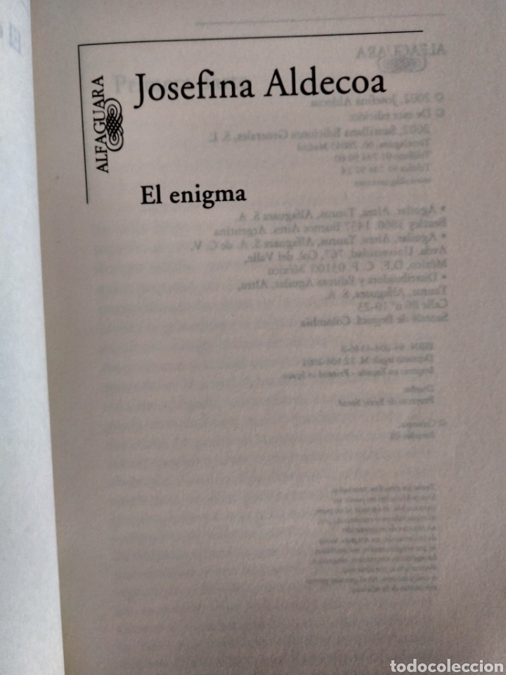 Libros de segunda mano: El enigma / Josefina Aldecoa - Foto 2