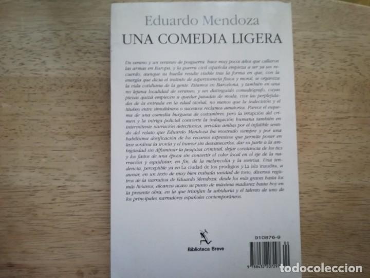 Libros de segunda mano: Eduardo mendoza. Una comedia ligera - Foto 2