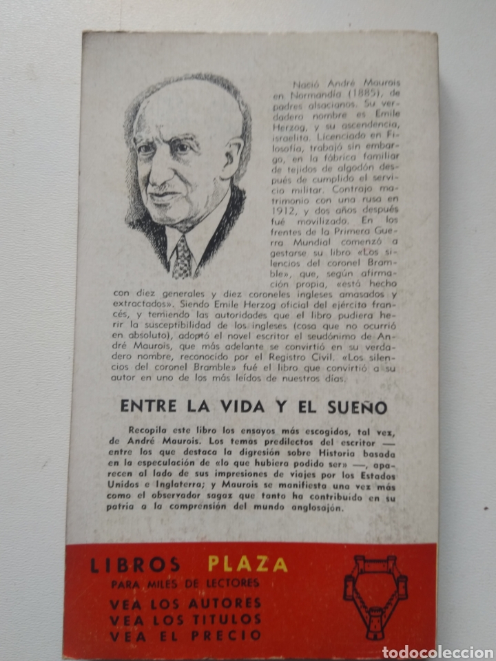 Libros de segunda mano: ENTRE LA VIDA Y EL SUE&Ntilde;O/ANDR&Eacute; MOUROIS - Foto 3