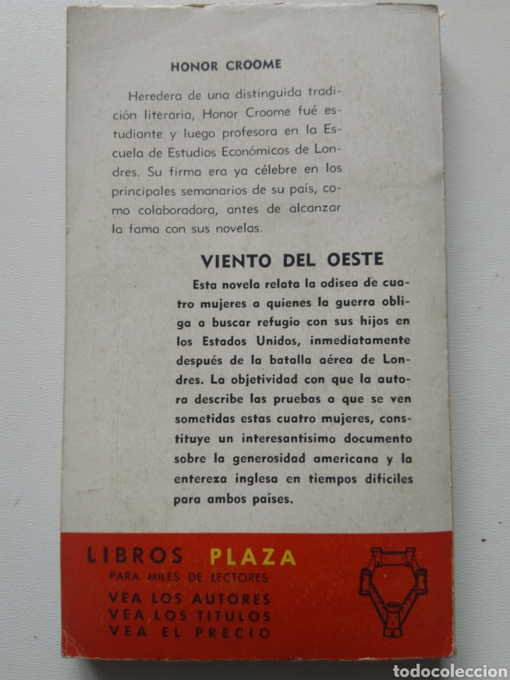 Libros de segunda mano: VIENTO DEL OESTE/HONOR CROOME - Foto 2
