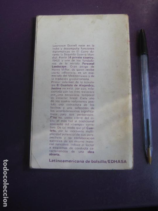 Libros de segunda mano: LAWRENCE DURRELL - JUSTINE - EDHASA 2&ordf; ED 1973 - Foto 2