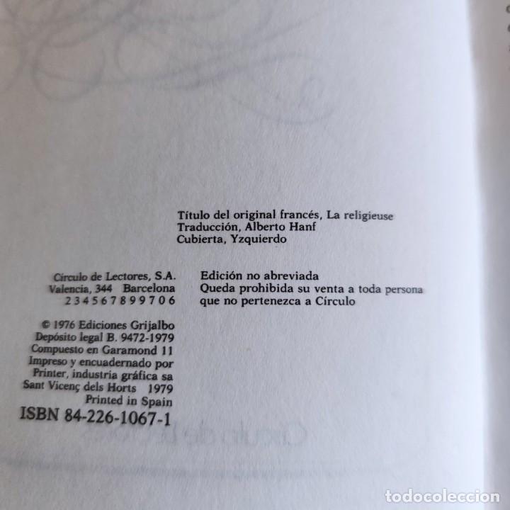 Libros de segunda mano: Libro La Religiosa de Denis Diderot. Editado Circulo de Lectores1979. - Foto 6