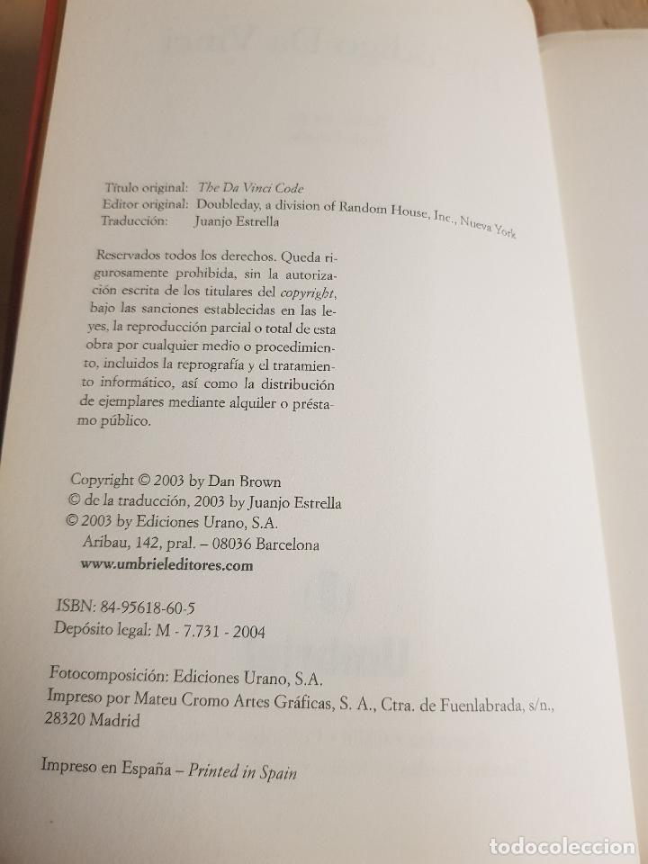 Libros de segunda mano: El codigo da vinci - Dan Brown - Foto 2