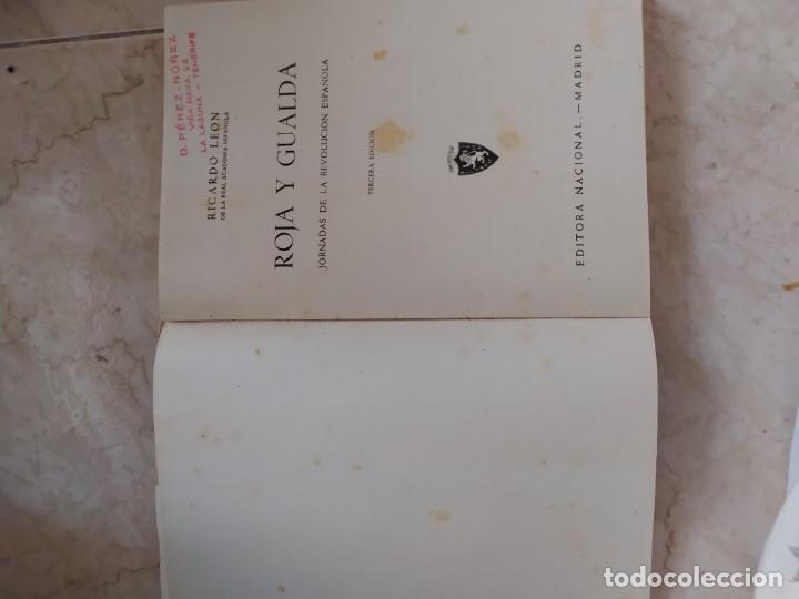 Libros de segunda mano: Roja y Gualda. Ricardo Le&oacute;n - Foto 2
