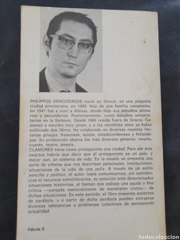 Libros de segunda mano: Clamores. Philippos Dracodainis - Foto 2