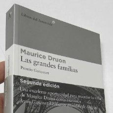 Libros de segunda mano: LAS GRANDES FAMILIAS - MAURICE DRUON. Lote 339136023
