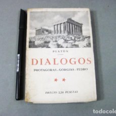 Libros de segunda mano: PLATÓN. DIALOGOS. PROTÁGORAS - GORGIAS - FEDRO. BIBLIOTECA DE BOLSILLO. Lote 339678108