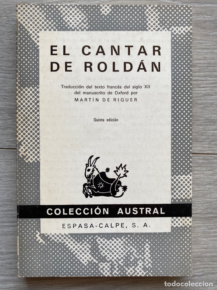 Libros de segunda mano: EL CANTAR DE ROLD&Aacute;N / RIQUER. Espasa-Calpe - Foto 1