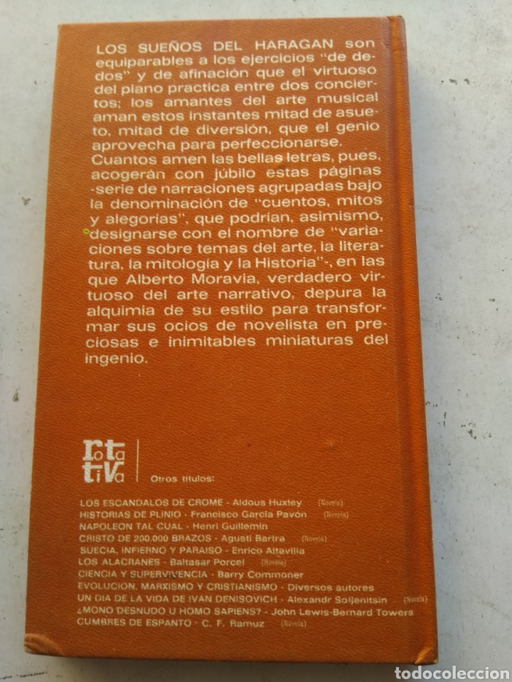 Libros de segunda mano: LOS SUE&Ntilde;OS DEL HARAGAN/ALBERTO MORAVIA - Foto 3