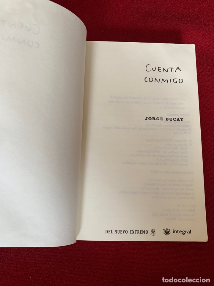 Libros de segunda mano: Cuenta conmigo. Jorge Bucay. - Foto 4