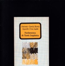 Libros de segunda mano: FUNDAMENTOS DE TEORÍA LINGÜÍSTICA - A.G.BERRIO & A.VERA LUJÁN - ALBERTO CORAZÓN EDITOR 1977. Lote 342385223